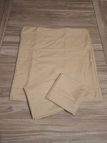 Duvet drap set parrure lit microfibre beige