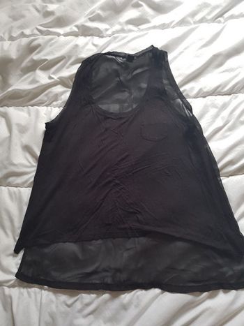 Tunique  voile doublé noir. 40/42. H&M. L 71 cm
