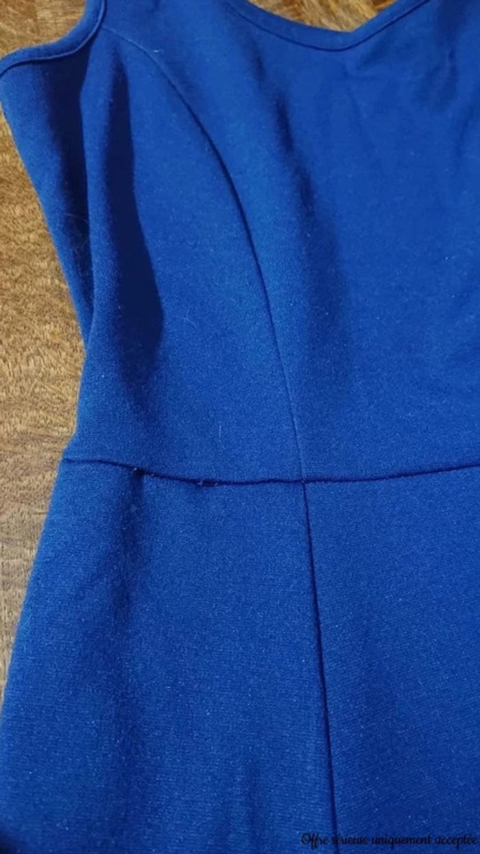 Robe bleu évasée Cache Cache – coupe fluide extensible, sans manches, convient du 36 au 42 - photo numéro 6