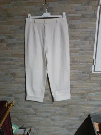 Pantacourt blanc 36-S