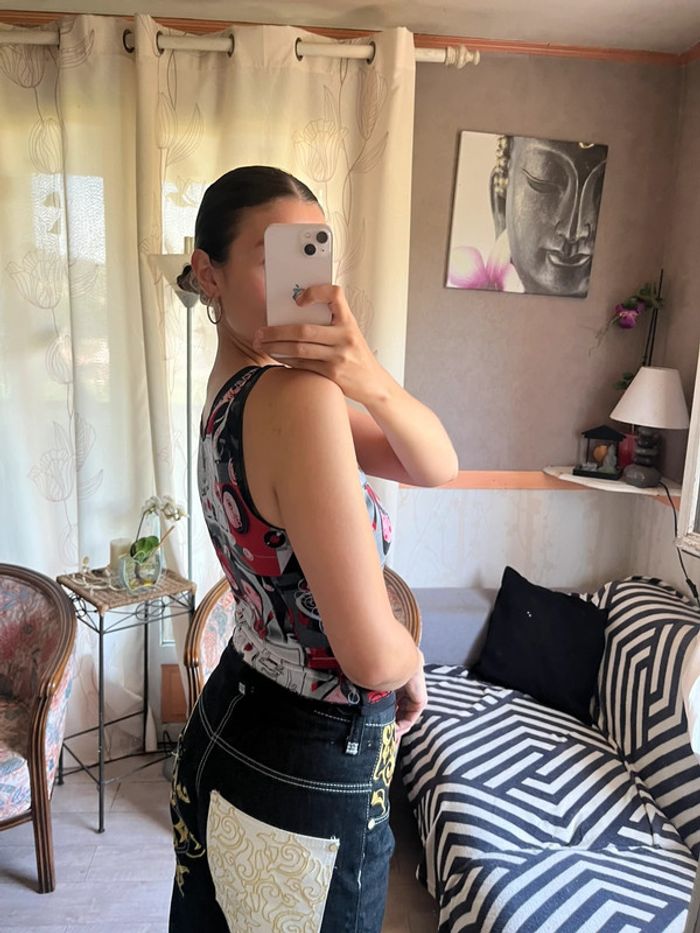 Débardeur coquette bohème champêtre y2k Lolita vintage - photo numéro 3