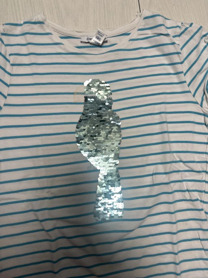T-shirt sequin, réversible, Okaïdi, 10 ans - photo numéro 2