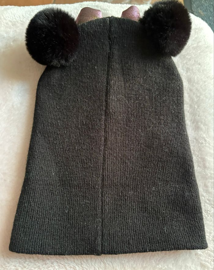 Bonnet noir Minnie  laine  128/146 - photo numéro 2