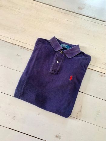 Polo Ralph Lauren bleu marine logo brodé rouge