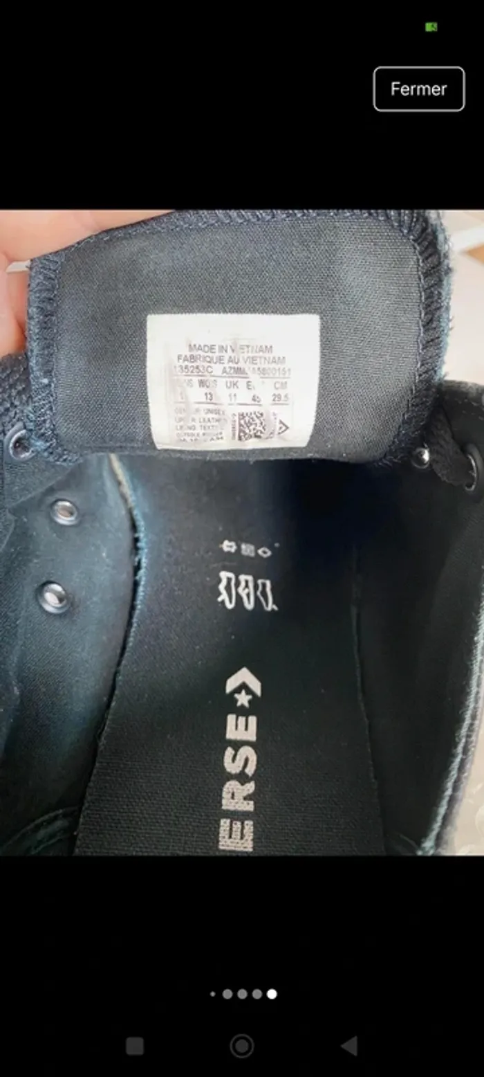 converses noires taille 45 - photo numéro 7