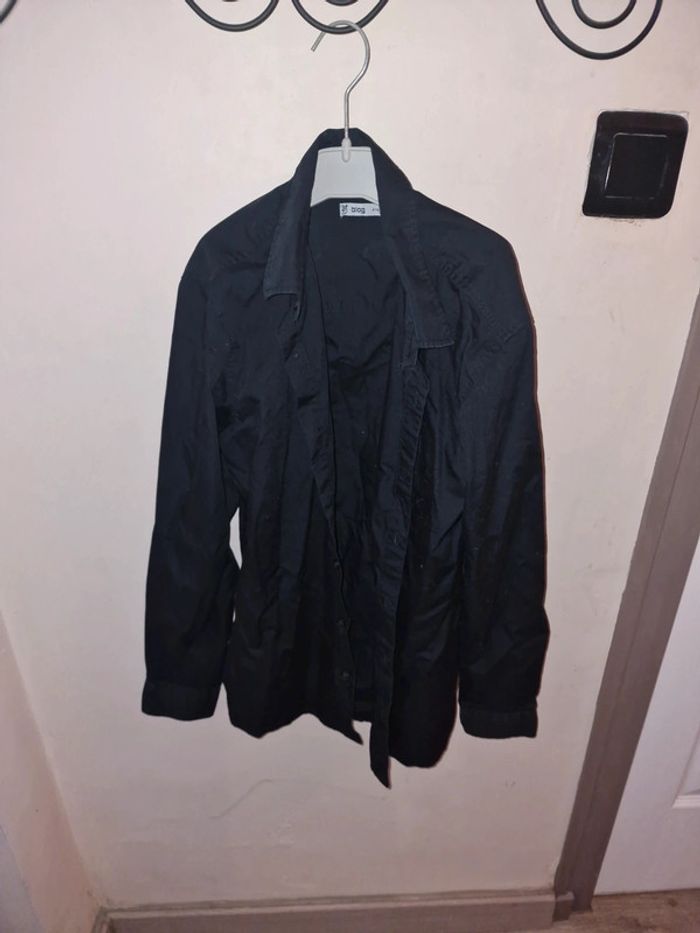 Chemise noire garçon gemo 14 ans