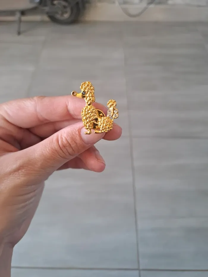 Broche vintage chien Swarovski - photo numéro 3