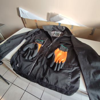 Veste de travail Taille S Panoply Delta plus + gant