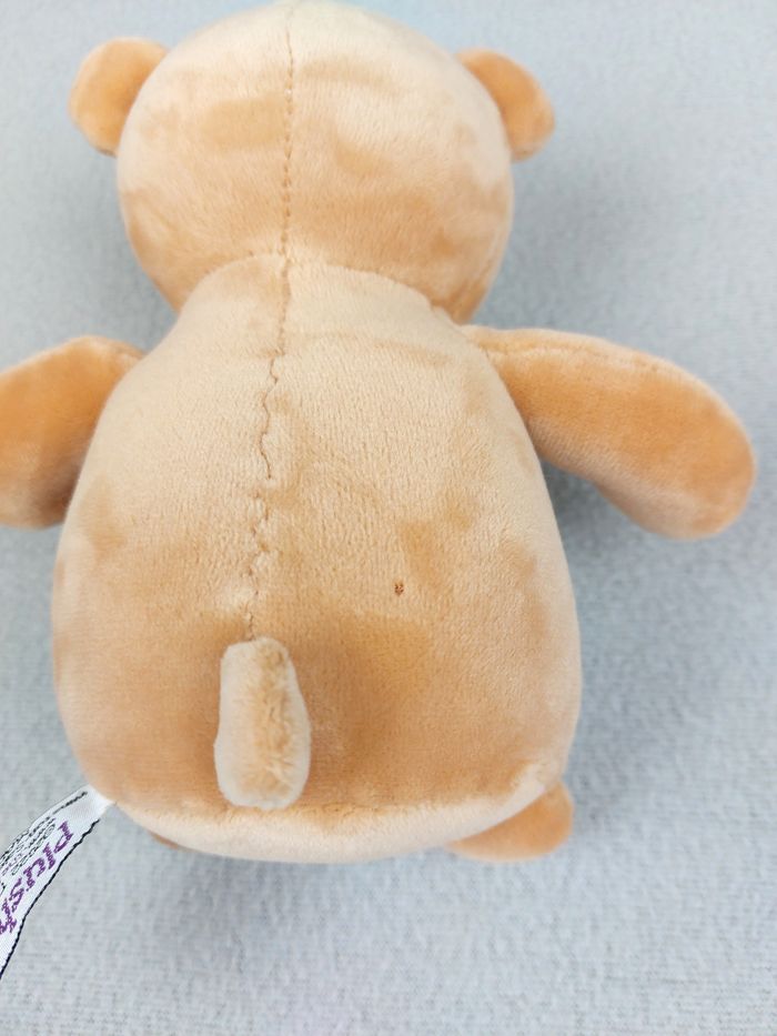 Peluche doudou ours marron blanc San Francisco PLUSHOLOGY 2022 nuage arc-en-ciel - A11046 - photo numéro 4