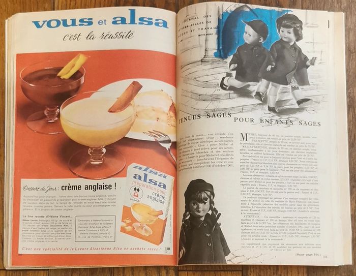 Ancien magazine 1961 Modes et travaux avec 3 patrons + supplément n°731 vintage - photo numéro 15