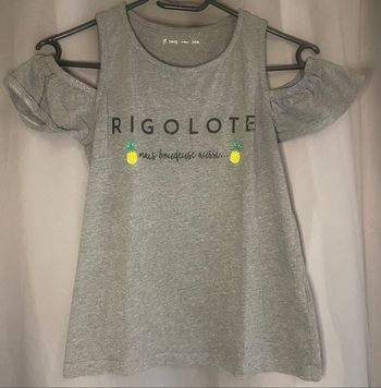 Tee-shirt gris et multicolore »Gémo »rigolote