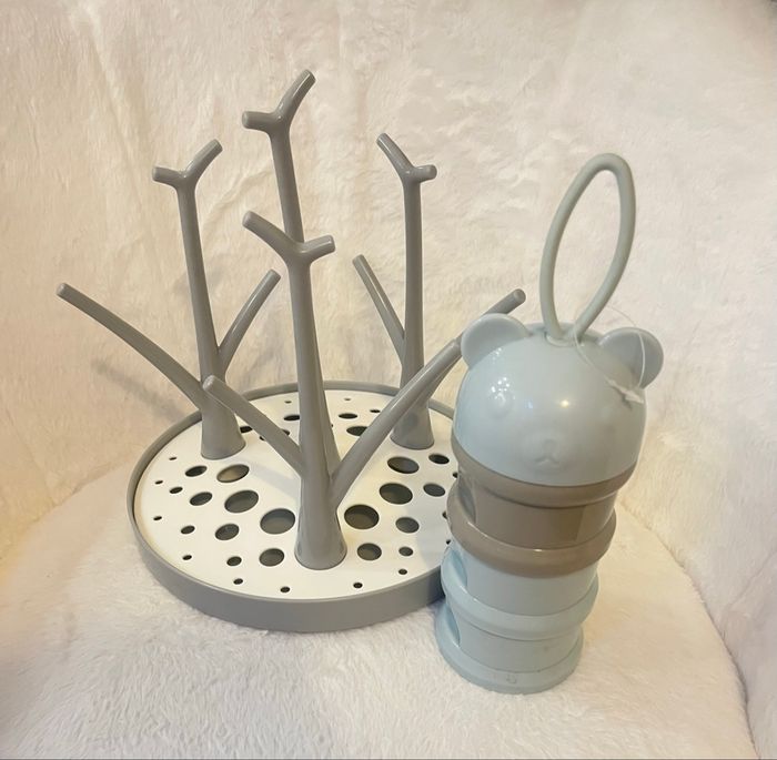 égouttoir à biberons + boîte à poudre de lait