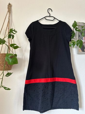 Robe bi matière dentelle T42