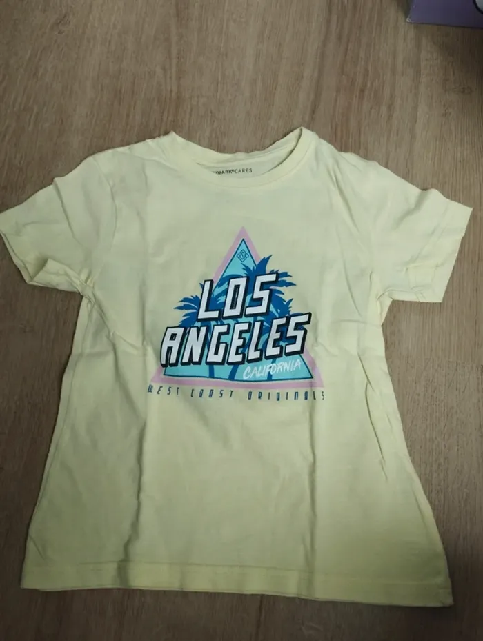 Tee shirt jaune manches courtes Primark 6 ans - photo numéro 2