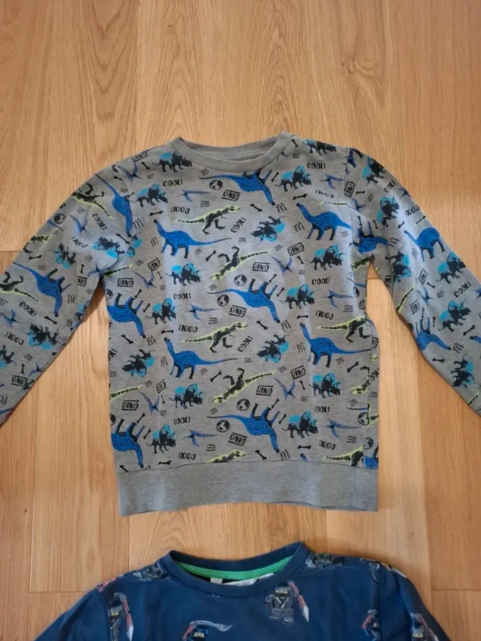 Lot 2 sweats dinosaures et lego ninjago - 10ans - photo numéro 2