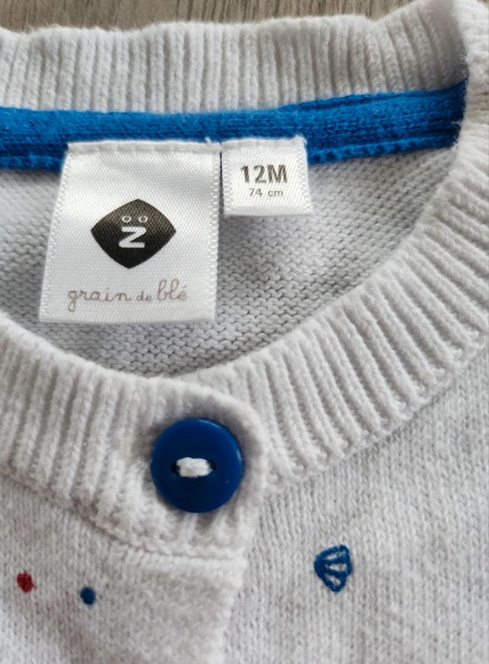 Gilet blanc fille 12 mois - photo numéro 3