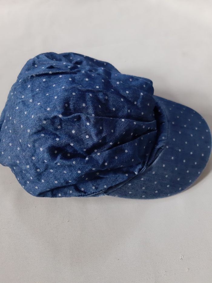 Casquette jean / denim à pois fille - 4 ans - photo numéro 2