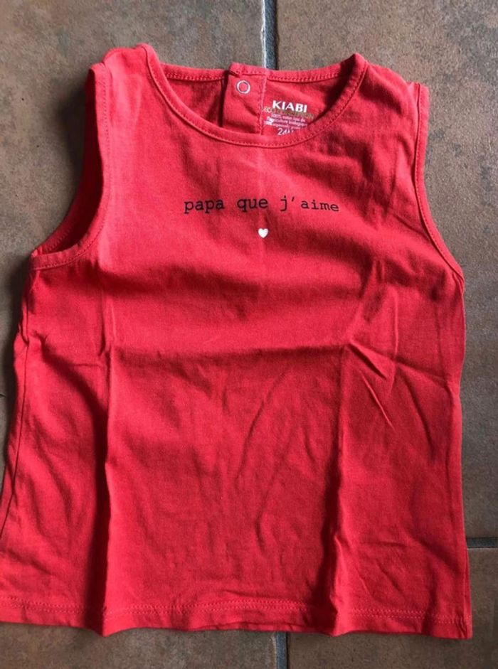 Joli  débardeur  Kiabi  (24  mois) état neuf
