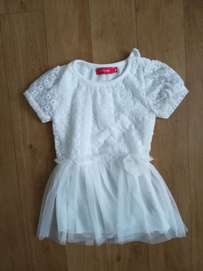 Robe blanche tulle cérémonie ou pas 9 mois