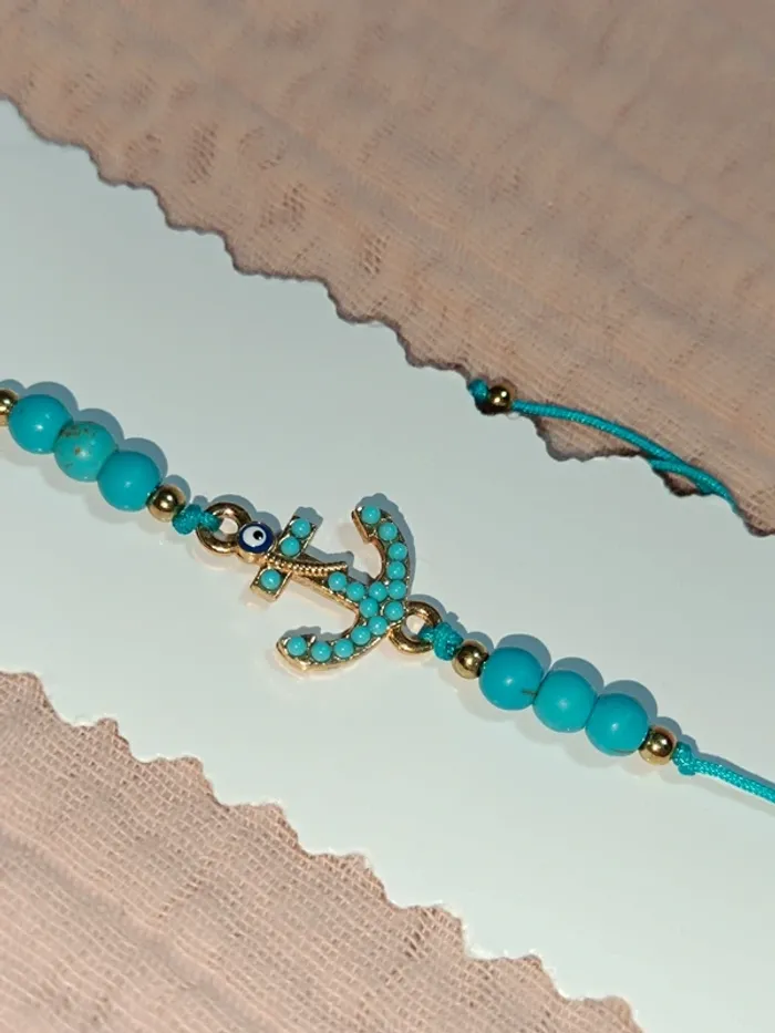Bracelet Ancre Marine 🧿 Mauvais oeil - photo numéro 2