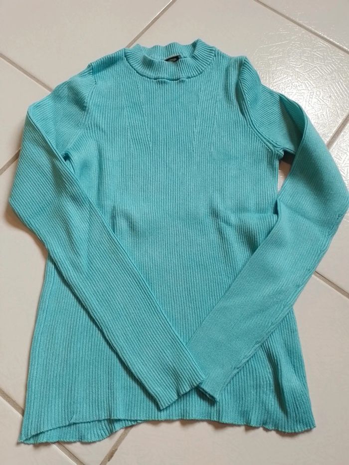 Pull femme bleu turquoise Pimkie - photo numéro 7