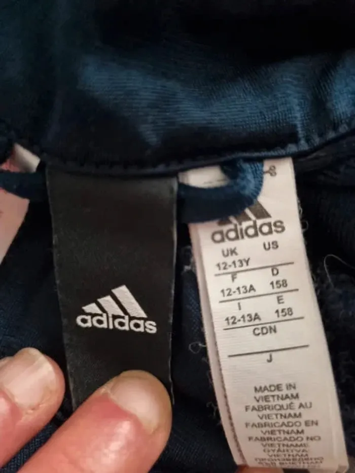 Veste zippé Adidas bleu, 12/13 ans Enfant - photo numéro 5