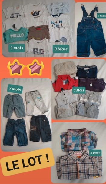 Lot de vêtements 3 mois Garçon Neuf