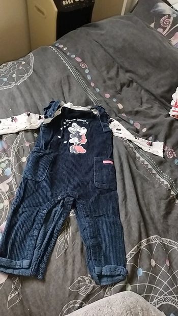 Ensemble salopette et t-shirt Minnie 18-24 mois