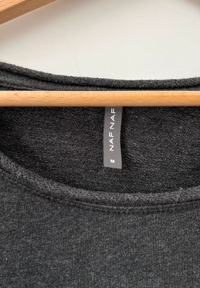 Pull manches 3/4 gris Naf Naf - photo numéro 4