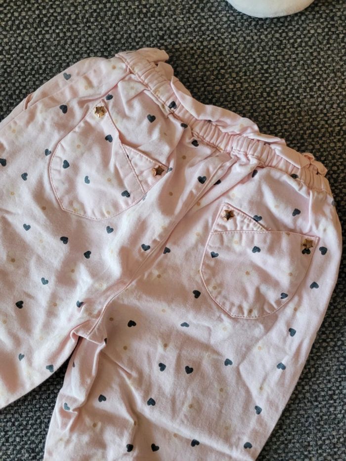Pantalon fille paperbag rose 24 mois - photo numéro 5