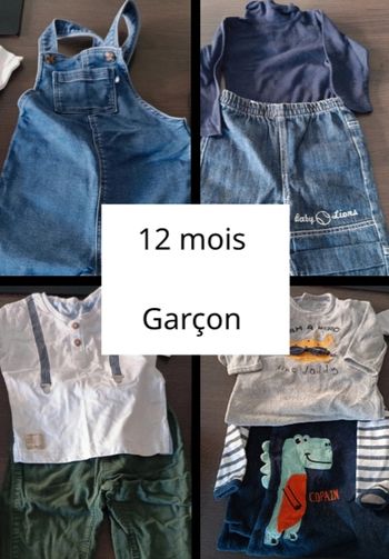 Lot vêtements garçon 12 mois