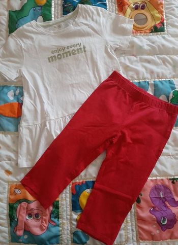 Ensemble 2 pièces legging court corsaire et t shirt code girls