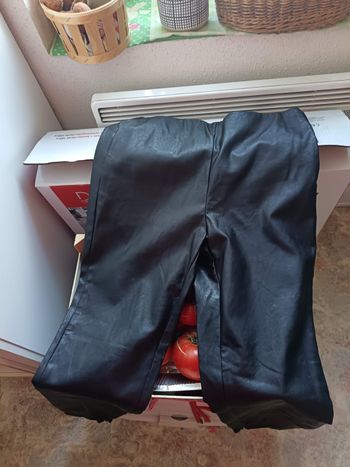 Pantalon Promod noir cuir 38