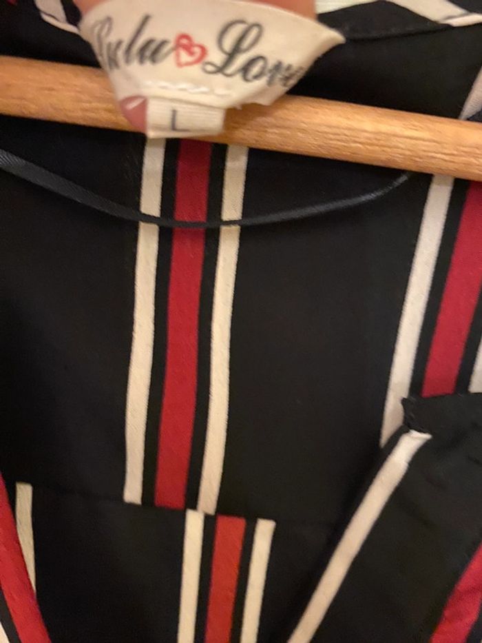 Robe à rayures manches longues et taille L marque Lulu Love - photo numéro 2