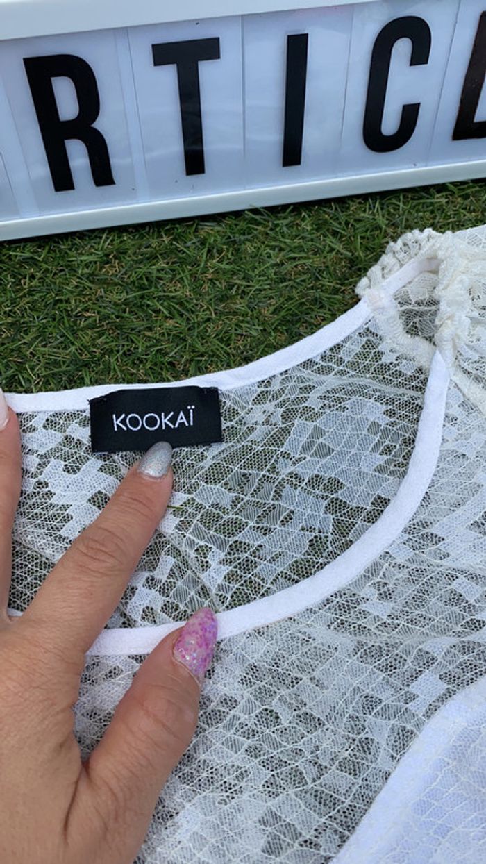 Haut dentelle taille 36 kookai - photo numéro 3