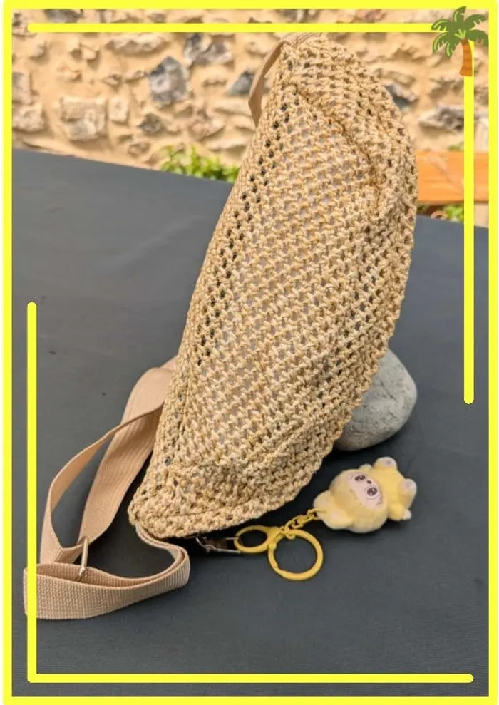 🌾 Sac banane bohème en paille – prêt pour l’été ! - photo numéro 3