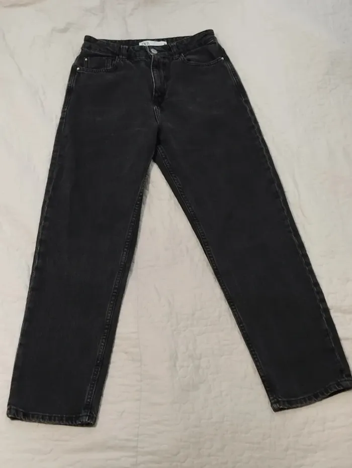 Jean noir Zara femme taille 36 - photo numéro 3