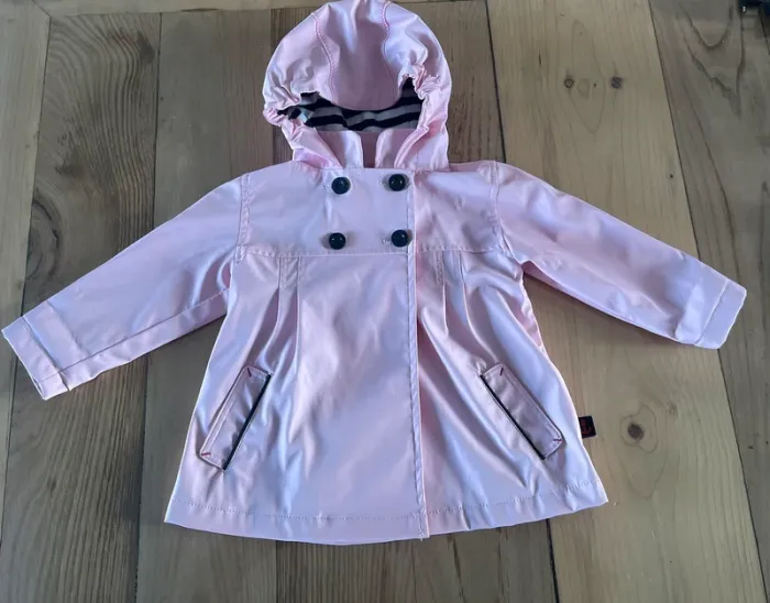 Imperméable fille rose 12 mois – Les Petits Cœurs à la Mer - photo numéro 1