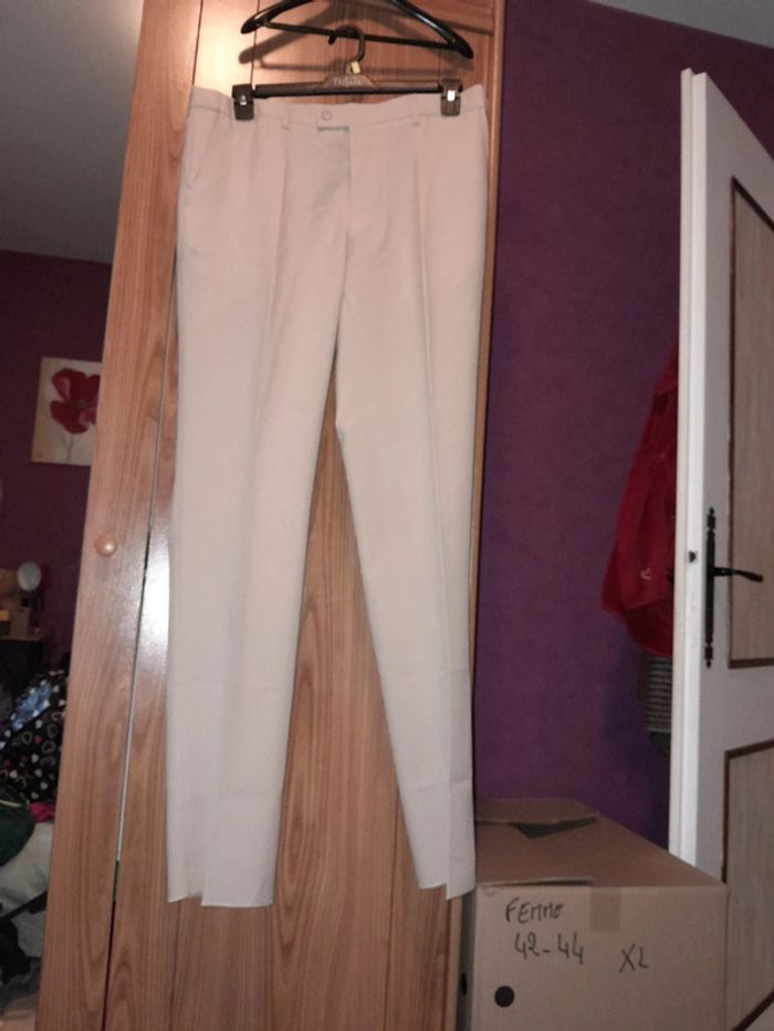 pantalon homme beige