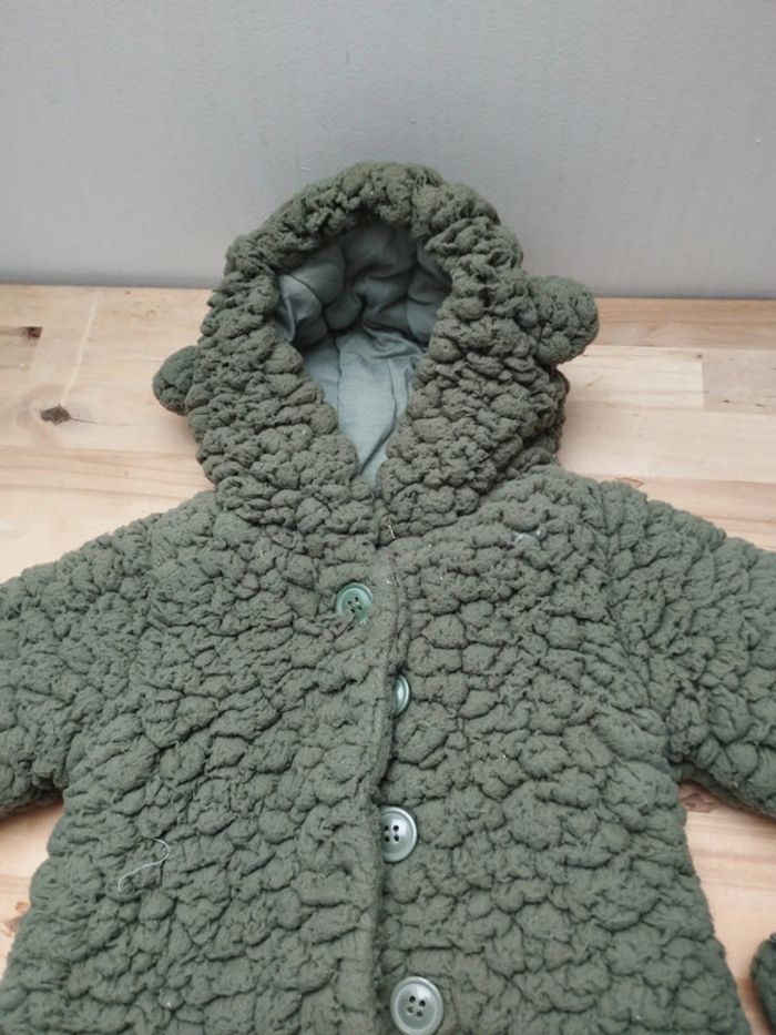 Veste polaire a boutons avec moufles bébé fille 1 mois - photo numéro 2