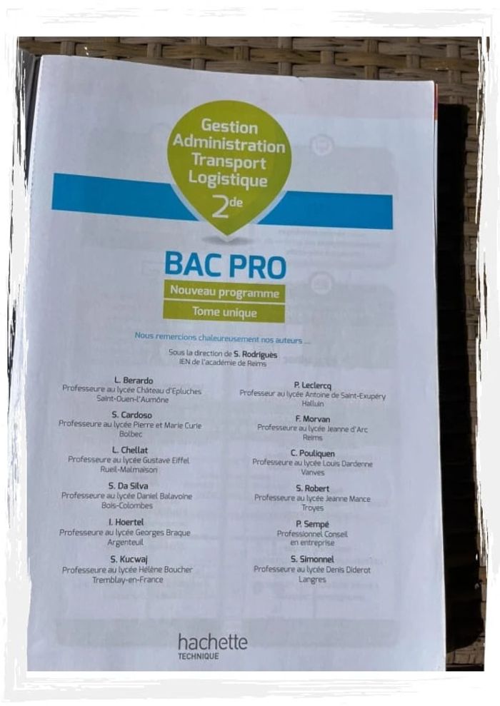 Famille, des métiers, de la gestion administrative de transport et de la logistique, seconde bac pro - photo numéro 3
