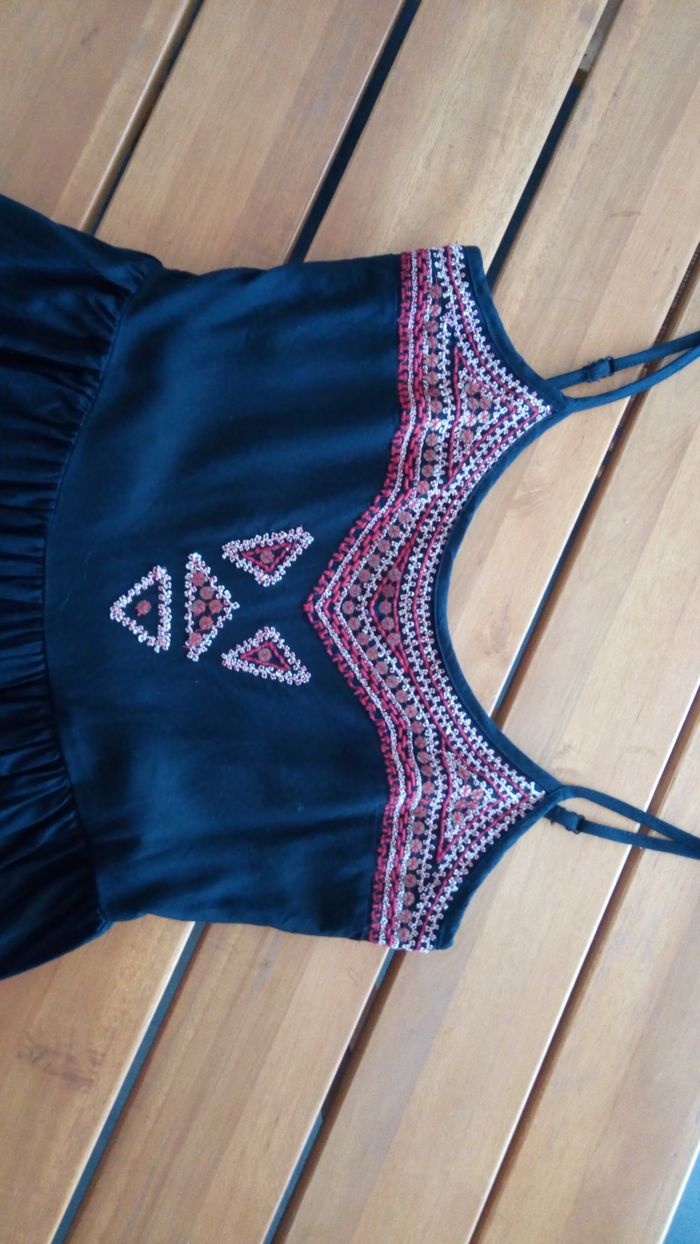 Robe d'été noir/bordeaux - photo numéro 2