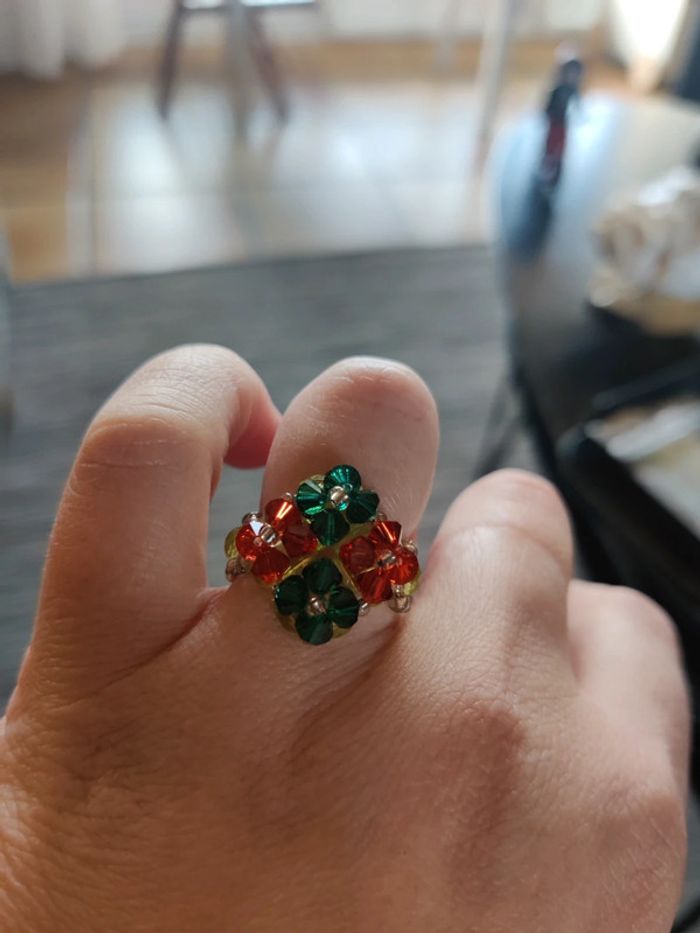 Bague en perles de Swarovski - photo numéro 3