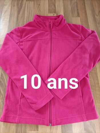Gilet polaire ski fushia 10 ans