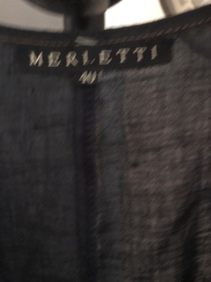 Robe marine façon jeans Merletti - photo numéro 3