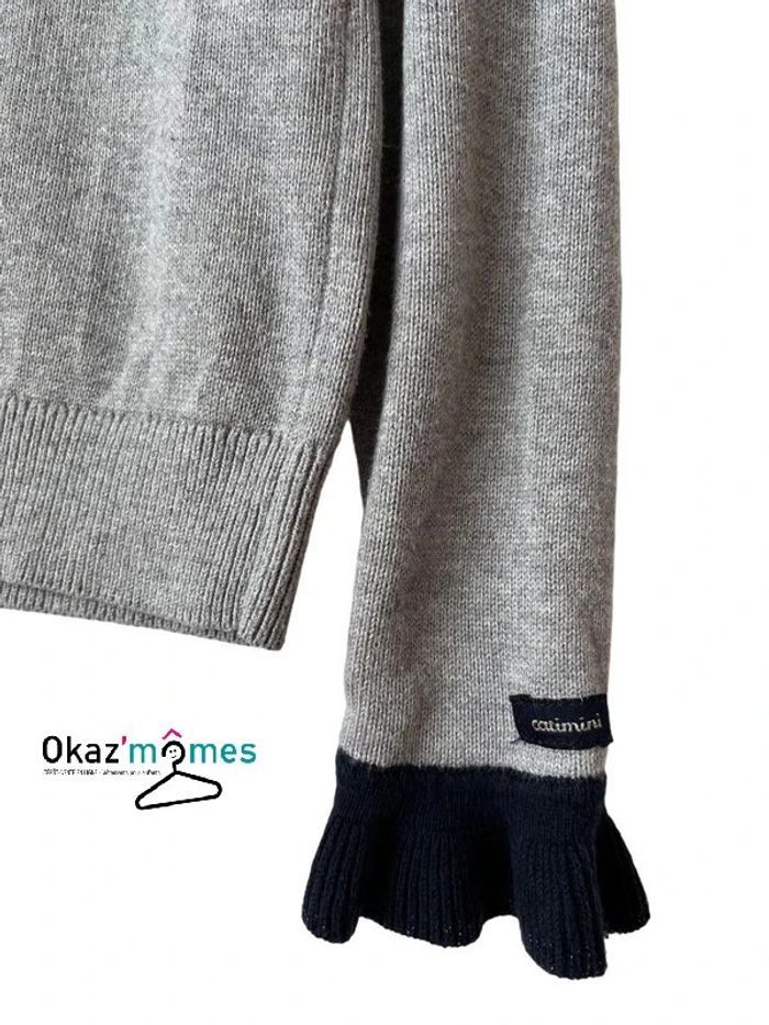 Pull fin gris et marine pailleté - Catimini 8 ans (128cm) - photo numéro 3