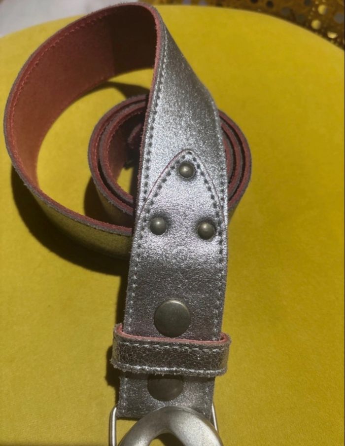Ceinture cuir véritable fait main Yolète taille 100 - photo numéro 5