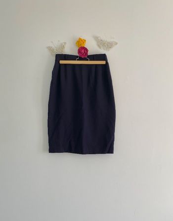 Jean Claire – Jupe de tailleur laine bleue nuit
