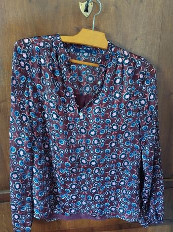 🌷 Blouse fleurie - bordeaux - Taille XS - Kiabi 🌷