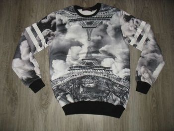 SWEAT SHIRT GRIS ET NOIR A MOTIF "BLUE SOUL" - TAILLE S - n°01